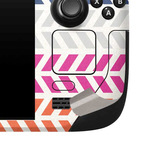 Striped Chevron Steam Deck Handheld Gaming Computer Skin
